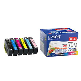 《新品アクセサリー》 EPSON(エプソン) インクカートリッジ さくらんぼ ブラック増量 6色セット IC6CL70M【KK9N0D18P】