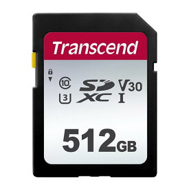 《新品アクセサリー》Transcend (トランセンド) SDXCカード 512GB V30 UHS-I U1 (TLC) TS512GSDC300S【KK9N0D18P】
