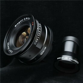 【中古】 《美品》 CONTAX Biogon T* 21mm F2.8 (G) ファインダーセット 【G2ブラックに合わせたカラーリングの希少なレンズが入荷しました！】 [ Lens | 交換レンズ ]