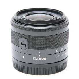 【あす楽】 【中古】 《並品》 Canon EF-M15-45mm F3.5-6.3 IS STM グラファイト 【別売レンズフード付！】 [ Lens | 交換レンズ ]