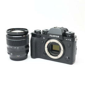 【中古】 《良品》 FUJIFILM X-T3 レンズキット ブラック 【上部組部品交換/センサークリーニング/各部点検済】【別売予備バッテリー付！】 [ デジタルカメラ ]