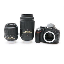 【あす楽】 【中古】 《良品》 Nikon D5200 ダブルズームキット ブラック 【レンズ内クリーニングプリズムボックス部品交換/各部点検済】 [ デジタルカメラ ]