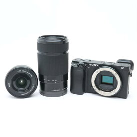 【あす楽】 【中古】 《良品》 SONY α6400 ダブルズームレンズキット ILCE-6400Y ブラック 【別売チャージャー(BC-TRW)別売予備バッテリー付！】 [ デジタルカメラ ]