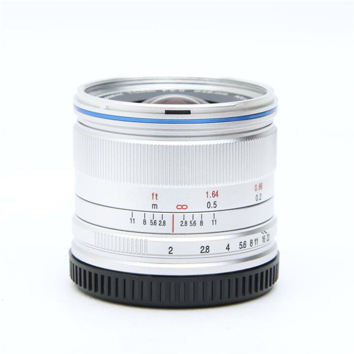 美品】8.5mmF2.8 超広角マニュアルレンズ シルバー もちあげ 