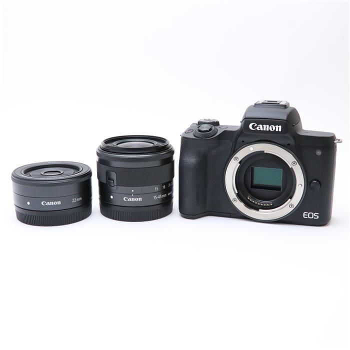   《良品》 Canon EOS Kiss M ダブルレンズキット ブラック  <br>[ デジタルカメラ