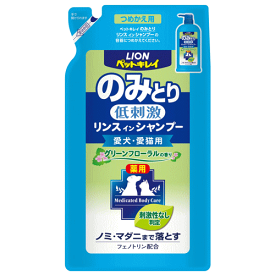 ペットキレイ のみとりリンスインシャンプー グリーンフローラルの香りつめかえ用 400ml