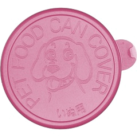 犬用缶詰のフタ ピンク（フード缶のフタ）