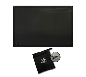 オールブラック 黒色焚き火シート サイズ 95×70 MORURO 焚き火シート All Black Bonfire Sheet (収納袋付き)