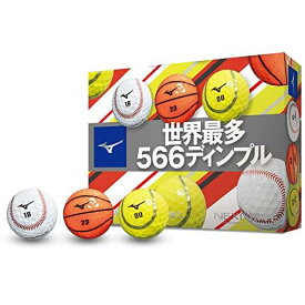 MIZUNO(ミズノ) ゴルフボール ネクスドライブ スポーツボール 1ダース 12個入り ディスタンスタイプ ヘッドスピード全領域対応 ソフトなフィーリング 2ピース構造 5NJBM320