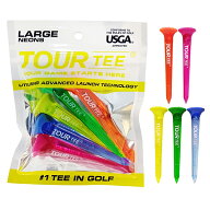 TOUR TEE ツアーティー ラージ ネオン T-495-590 ゴルフ用品 ゴルフ ティー ゴルフティ (定形)