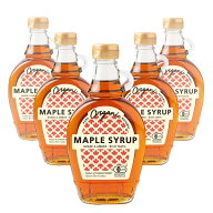 【オーガニック メープルシロップ アンバー 330g×5本セット】クインビガーデン 公式 カナダ ケベック州 …