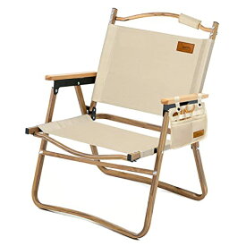 DesertFox アウトドア チェア キャンプ チェア 軽量 折りたたみ 椅子 Lサイズ 78X54×51cm 耐荷重 150kg コンパクト 携帯便利 キャンプ椅子 DY (ベージュ-TG-A/進化)