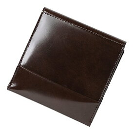 [アブラサス] 薄い財布 レザー 薄型 日本製 チョコ