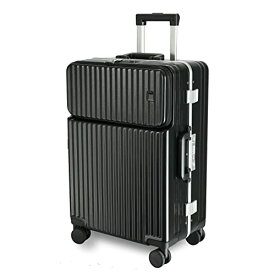 [Ashard] スーツケース 機内持ち込み アルミフレームキャリーケース ピュアPC材質 大容量 キャリーバッグ 超軽量 耐衝撃 静音 360度回転 多機能フロントオープンパソコンケース TSAロック搭載