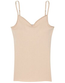 HANRO（ハンロ）"COTTON SEAMLESS"Vネック・コットンキャミソール カップ付きインナー