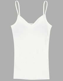 HANRO（ハンロ）"COTTON SEAMLESS"Vネック・コットンキャミソール カップ付きインナー