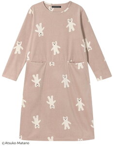 ワコール・アツコマタノ フリースワンピース(クマ柄)