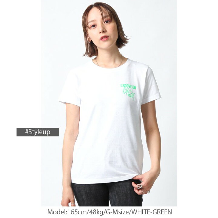 楽天市場 Groove On Tシャツ レディース 半袖 ティーシャツ トライバル柄 トカゲ柄 シンプル バックプリント トップス カットソー 大きいサイズ M L ブランド グルーブオン 人気 アメカジ ストリート おしゃれ かわいい おすすめ 夏 夏物 新作 綿100 ヘビーウェイト 白