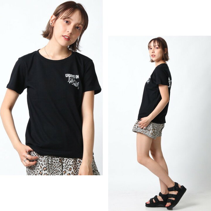 楽天市場 Groove On Tシャツ レディース 半袖 ティーシャツ トライバル柄 トカゲ柄 シンプル バックプリント トップス カットソー 大きいサイズ M L ブランド グルーブオン 人気 アメカジ ストリート おしゃれ かわいい おすすめ 夏 夏物 新作 綿100 ヘビーウェイト 白