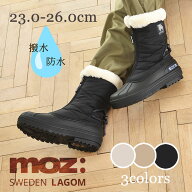 MOZ モズ スノーブーツ レディース 撥水 防滑 防水 防寒 雪 凍結 滑らない 歩きやすい ウォータープルー…