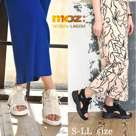 【Clearance!】モズ エルク ニット 厚底 スポーツ サンダル 軽量 シンプル プラットフォーム レディース 涼しい 快適 シューズ 靴 カジュアル ブラック シロ 春 夏 疲れない おしゃれ 歩きやすい カジュアル スポーティー moz 夏コーデ