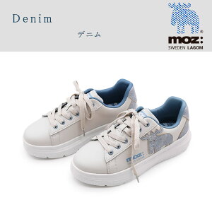 スウェーデン モズ ローゴン スニーカー レディース MOZ LAGOM エルク ヘラジカ 合皮 レースアップ 厚底 シューズ 靴 ローカット 北欧 スェーデン カジュアル フラット スタンダード 定番 ブラ