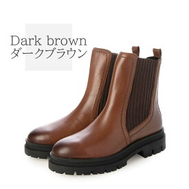 【Clearance!】ALPHA CUBIC アルファキュービック 本革 サイドゴアブーツ 履きやすい 着脱簡単 歩きやすい 滑りにくい 撥水 厚底 ラウンドトゥ トラックソール シューズ デイリー オフィス レディース 靴 秋冬 グリーン 緑 ブラウン 茶色 ブラック