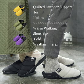 モズ ローゴン パテッド クロッグ ウインター 秋冬 サンダル サボ スライド 脱げにくい 履きやすい キルティング 抜け感 ふかふか 起毛 秋 冬 サンダル 室内外兼用 moz レディース 靴 スリッポン 暖かい 柔らかい ファー ボア 中綿 スリッパ カジュアル