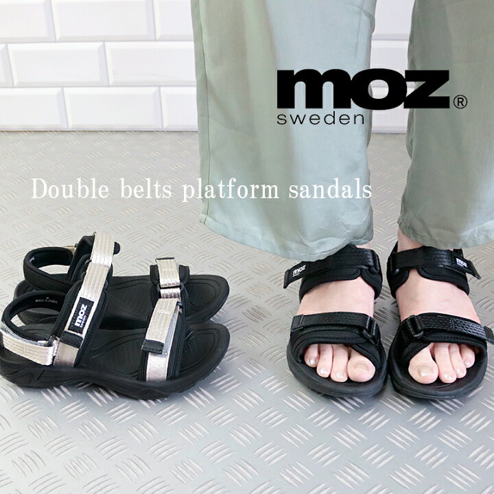 楽天市場 Moz モズ Wベルト マジックテープ スポーツ サンダル 靴 レディース ストラップ エルク ヘラジカ かわいい プラットフォーム スポサン かかとあり 履きやすい 21ss San 人気 自由が丘ange Passe