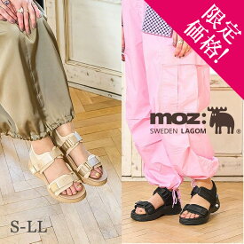 【Clearance!】モズ ワンポイント ダブルベルト 厚底 プラットフォーム スポーツ サンダル レディース moz 夏コーデ シューズ ストラップ かわいい スポサン 履きやすい 人気 疲れない おしゃれ 歩きやすい 軽量 カジュアル 海