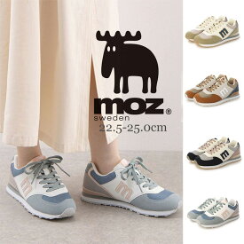 MOZ モズ スエード調 レースアップ 滑りにくい 履きやすい 歩きやすい 軽量 メッシュ 靴 レディース スニーカー カラフル ローカット 合成ゴム ウレタン底 防滑 北欧 スウェーデン カジュアル ヘラジカ エルク かわいい クッション性 人気
