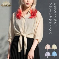楽天市場】シースルー シフォン ブラウス（トップス｜レディース 