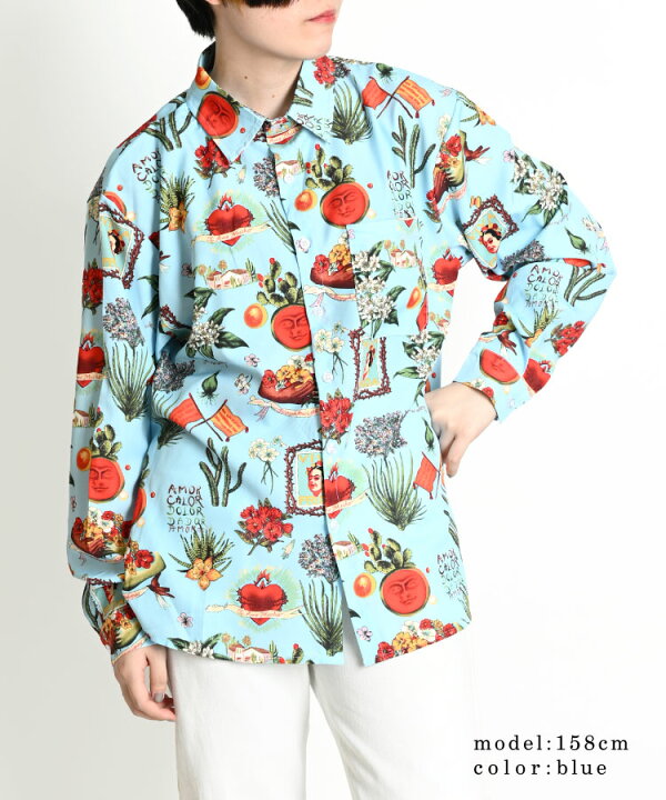 楽天市場】【期間限定50%OFF】柄シャツ メンズ レディース 長袖 シャツ 