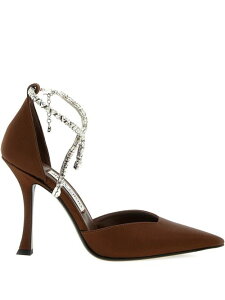 JIMMY CHOO T 100, CINTURINO CAVIGLIA CRISTALLI STEVIE100SATBRONZE