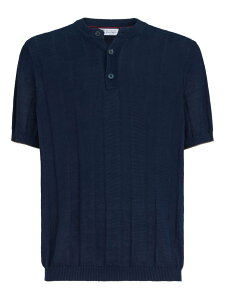BRUNELLO CUCINELLI MAGLIA COLLO ALTO IN LINO COTONE M2L707801CBM73