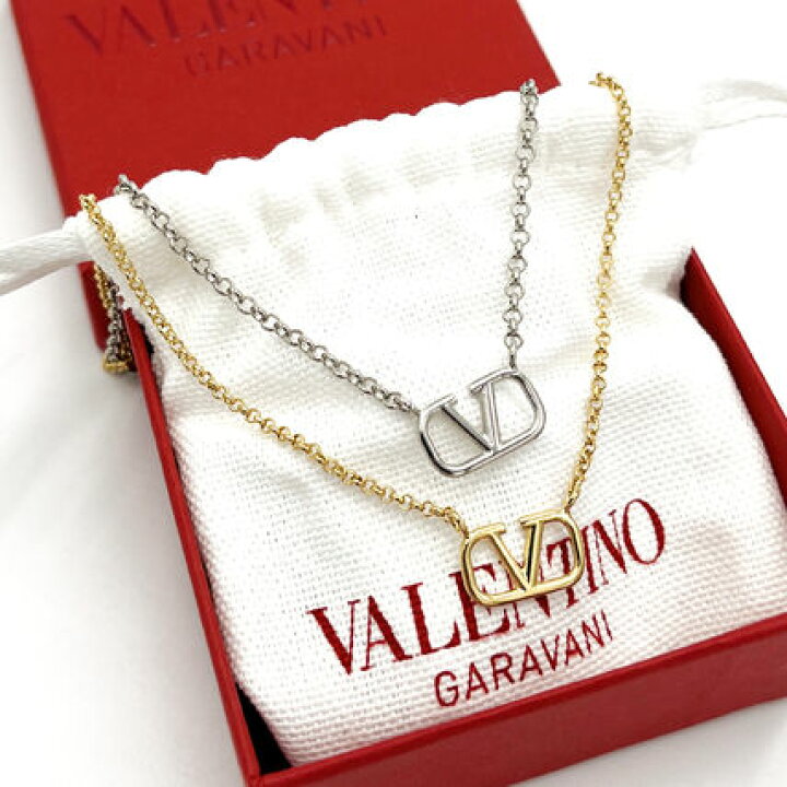 楽天市場】ヴァレンティノ Vロゴ シグネチャー メタル ネックレス  