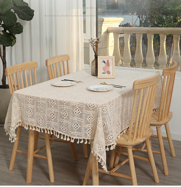 楽天市場 送料無料 テーブルクロス おしゃれ 無地 テーブルマット テーブルクロース フリンジ マルチカバー レース 北欧風 食卓カバー 130 130cm 楽天海外通販 Marbeine