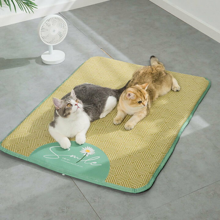 ペットクールベッド ござ 犬 ござベッド 猫 ひんやり 夏ペット用品 夏ござ 涼感 冷却ベッド ペット