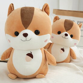 送料無料 35cm ぬいぐるみ 全2カラー リス 栗鼠 りす クッション インテリア 子供 おもちゃ 動物 可愛い かわいい 彼女に ふわふわで癒される 柔らか 心地いい プレゼント ギフト クリスマスプレゼント 楽天海外通販