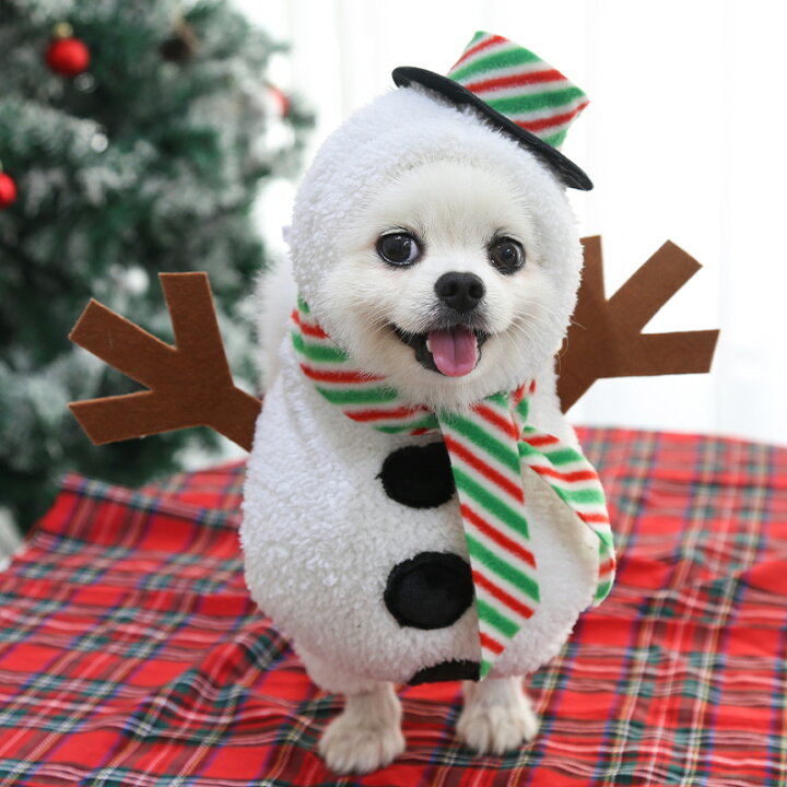 楽天市場 送料無料 ペットの服 全4サイズ 雪だるま Snow Man クリスマス 聖誕祭 Christmas Xmax コス 猫 ドッグウェア あったかパーカー ペットウエア 犬服 ペット用品 犬用 秋冬 写真 撮影道具 結婚式 お祝い 記念 パーティー 小型犬 かわいい キュート おしゃれ 楽天