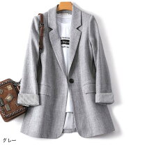 楽天市場】ロングジャケット レディース（カラーグレー）（レディース 