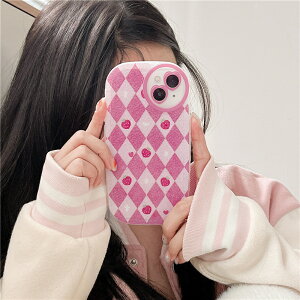  iPhone13 P[X ݊i  C`S  Xg[x[ strawberry A[KC argyle sN  YJo[ iPhoneX ACtH11 12 iPhone 12promax XSMax Pro 7plus XR 13promax XS X 8plus iPhoneXR