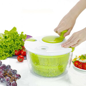 送料無料 水切り器 サラダスピナー サラダ水切り 野菜脱水機 野菜スピナー 野菜 スピナー 水切り ボウル ザル 回転式 5L大容量 手動 丸洗い キッチンアシスト 簡単 便利 キッチン便利グッズ