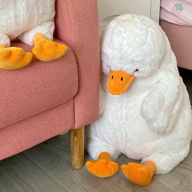 【45cm】ぬいぐるみ アヒル 抱き枕 クッション インテリア 子供 おもちゃ 動物 可愛い 彼女に ふわふわで癒される 柔らか 心地いい プレゼント ギフト 楽天海外通販