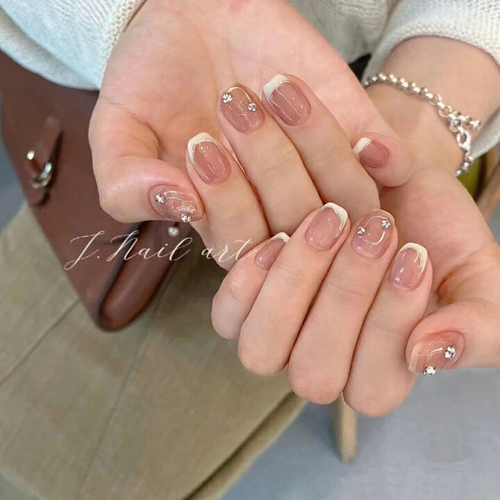 楽天市場】ネイルチップ ハンドメイド ネイルシール セルフネイル つけ  