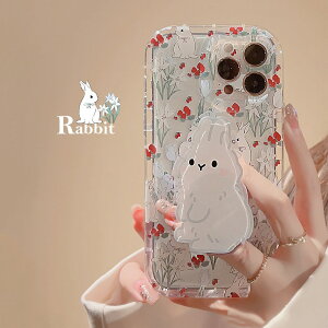 �������� iPhone14 �P�[�X �݊��i �e �E�T�M �� flower rabbit bunny �X�^���h�t�� ������ �����Y�J�o�[ �A�C�t�H��11 12 13 iPhone 12promax XSMax Pro 14plus 13promax 12mini XS X iPhoneXR 13Pro 7plus 8plus 7/8/SE2 �X�}�z�P�[