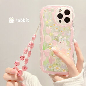 �������� iPhone14 �P�[�X �݊��i �e �E�T�M �� flower rabbit bunny �X�g���b�v�t�� ������ �����Y�J�o�[ �A�C�t�H��11 12 13 iPhone 12promax XSMax Pro 14plus 13promax 12mini XS X iPhoneXR 13Pro 7plus 8plus 7/8/SE2 �X�}�z�P