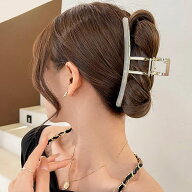 送料無料 ヘアクリップ 大きめ バレッタ シンプル バンスクリップ 髪どめ ins かわいい まとめ髪 ヘアア…