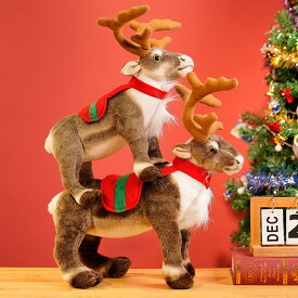 送料無料 ぬいぐるみ クッション クリスマス ヘラジカ 抱き枕 添い寝 抱きまくら 子供 おもちゃ 車用クッション ソファ インテリア 動物 可愛い かわいい 彼女に ふわふわで癒される 心地いい 癒しグッズ ギフト 贈り物 御祝い お誕生日プレゼント 楽天海外通販