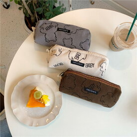 送料無料 ペンケース 大容量 筆入れ ペン収納 もこもこ 韓国 コスメポーチ 小物入れ 小学生 中学生 高校生 収納ポーチ 軽量 文房具 かわいい おしゃれ 個性的 入学祝い プレゼント ネイル道具 メイクブラシ 楽天海外通販